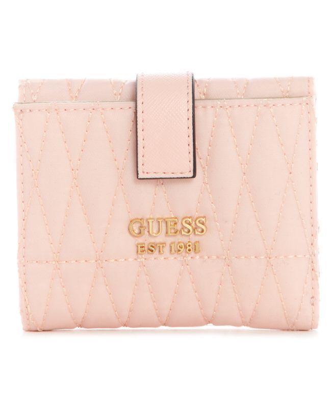 Billetera Guess Layla Slg Petite Trifold Pin Rosado Tu-0
