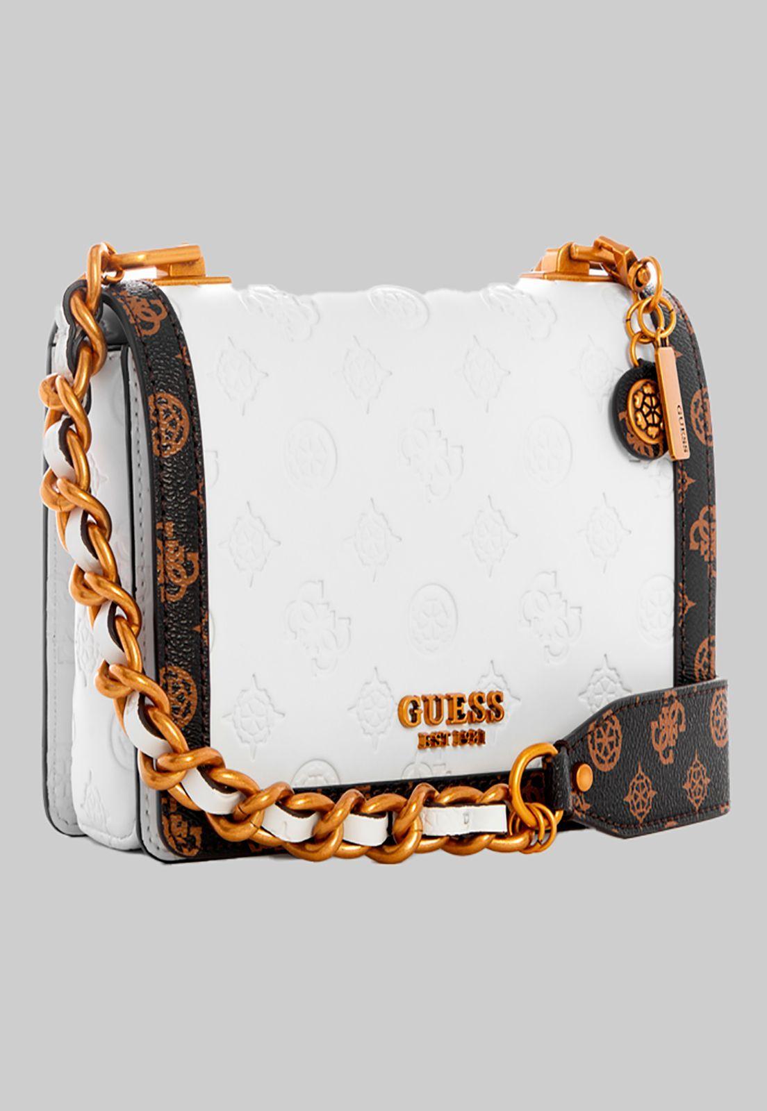 Cartera Abey Crossbody Flap Wlt Blanco Guess-1