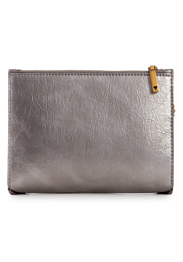 Cartera Amantea Top Zip Crossbody Plateado Guess-2