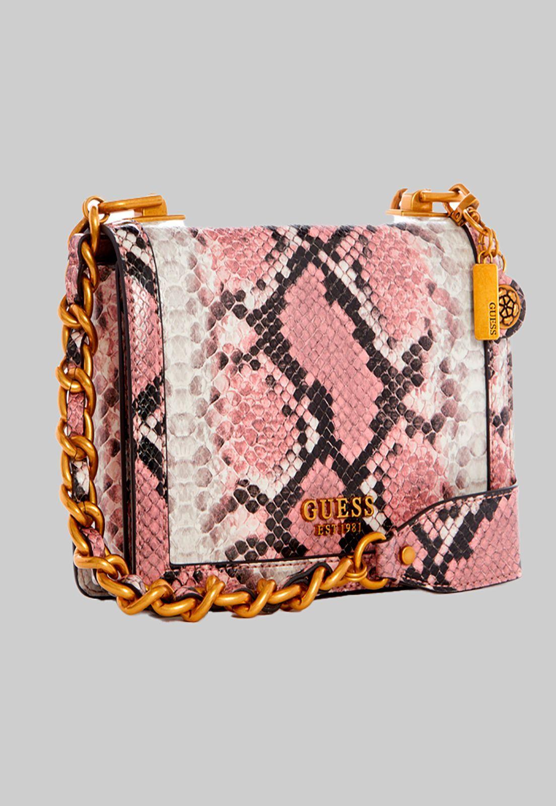 Cartera Abey Crossbody Flap Pkp Rosado Guess-1