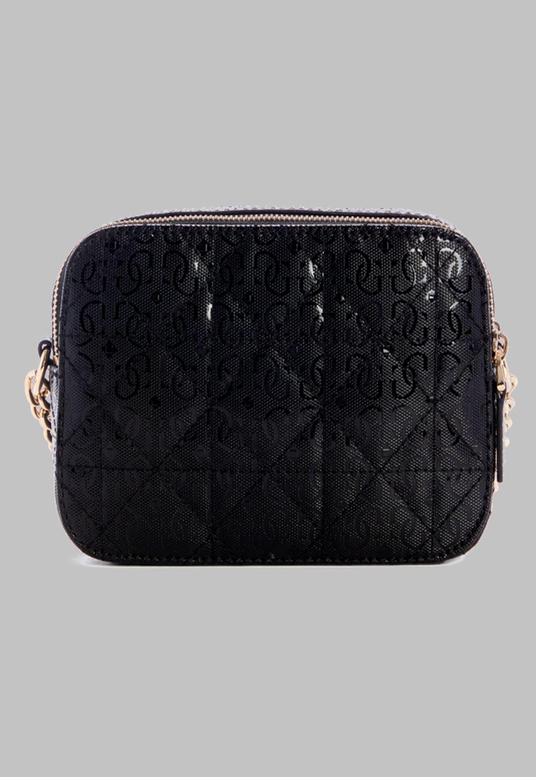 Mini Cartera Guess Noelle Crossbody Camera Bla Negro-2