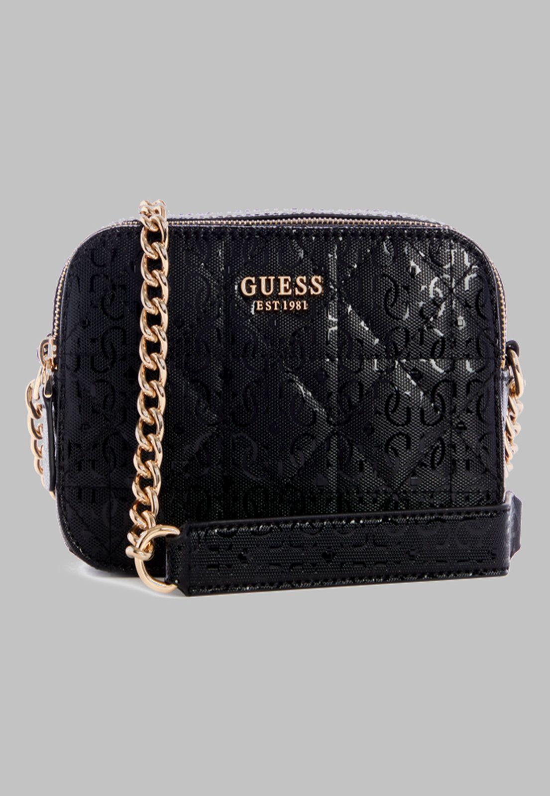 Mini Cartera Guess Noelle Crossbody Camera Bla Negro-0