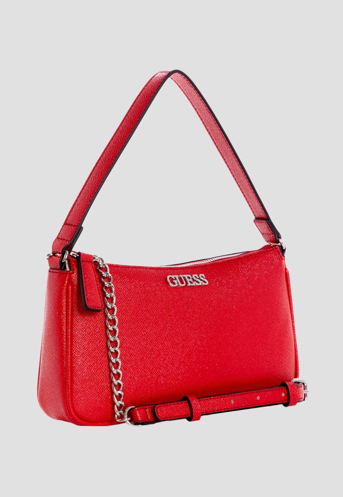 Mini Cartera Karlan Top Zip Crossbody Rojo Guess-1