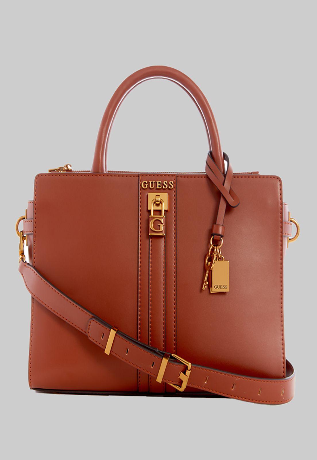 Cartera Guess Ginevra Elite Society Satchel Wky Café-0