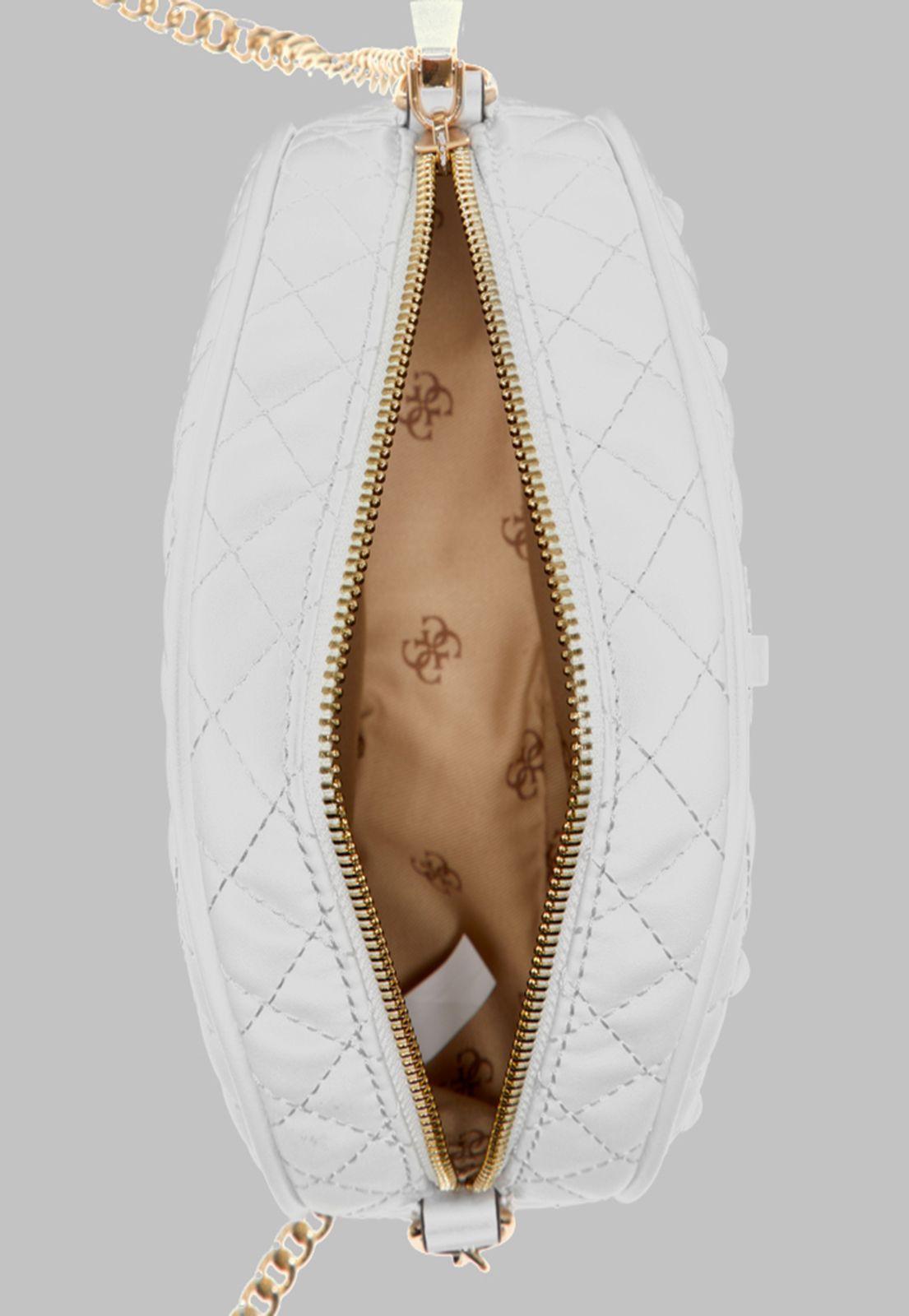 Mini Cartera Guess Rue Rose Circle Crossbody Whi Blanco-3