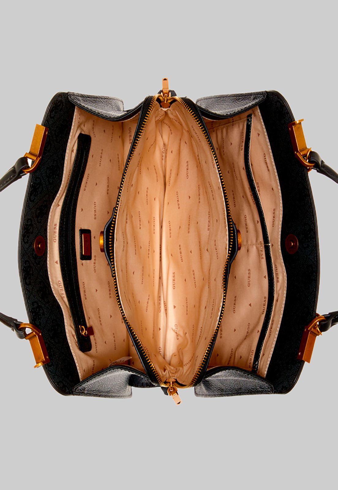 Cartera Kristle Girlfriend Satchel Carbón Guess-3