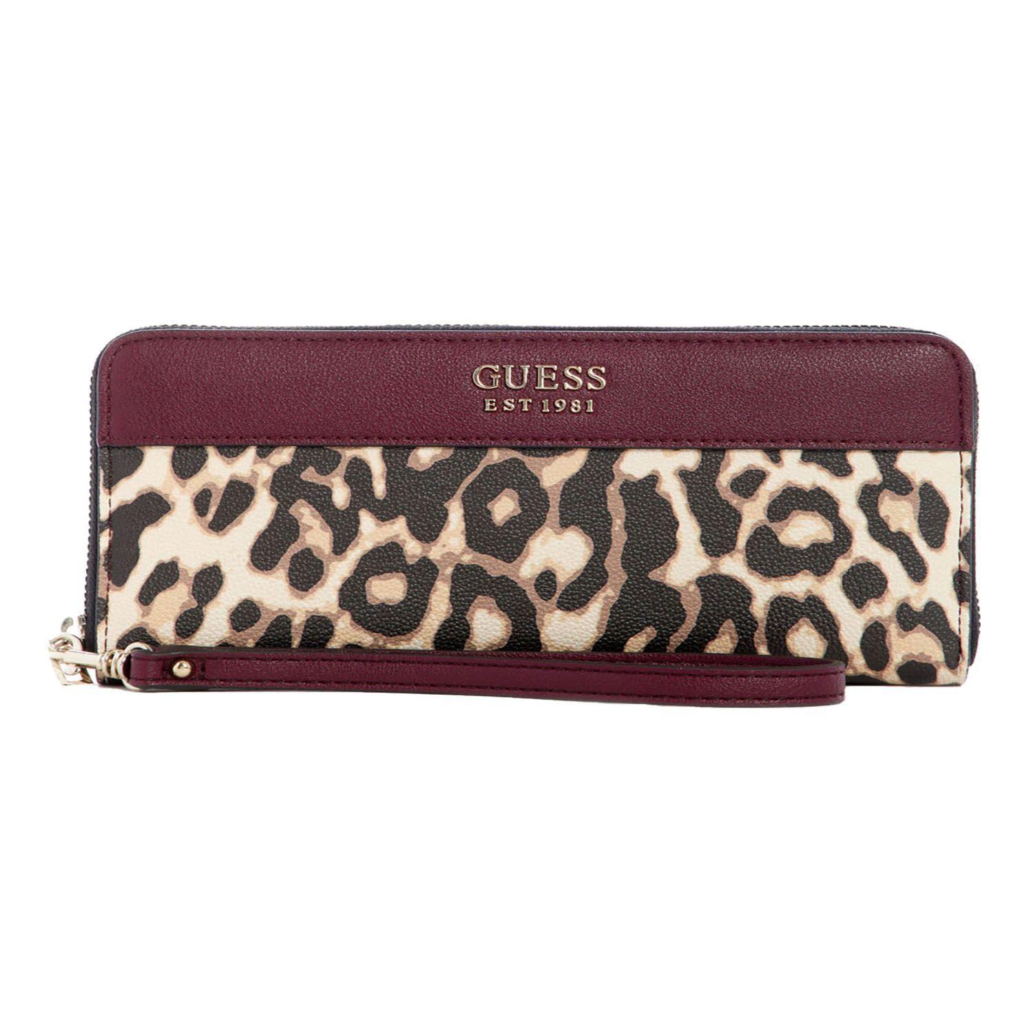 Billetera Guess Katey Slg Large Zip Around Leo Café Tu-0