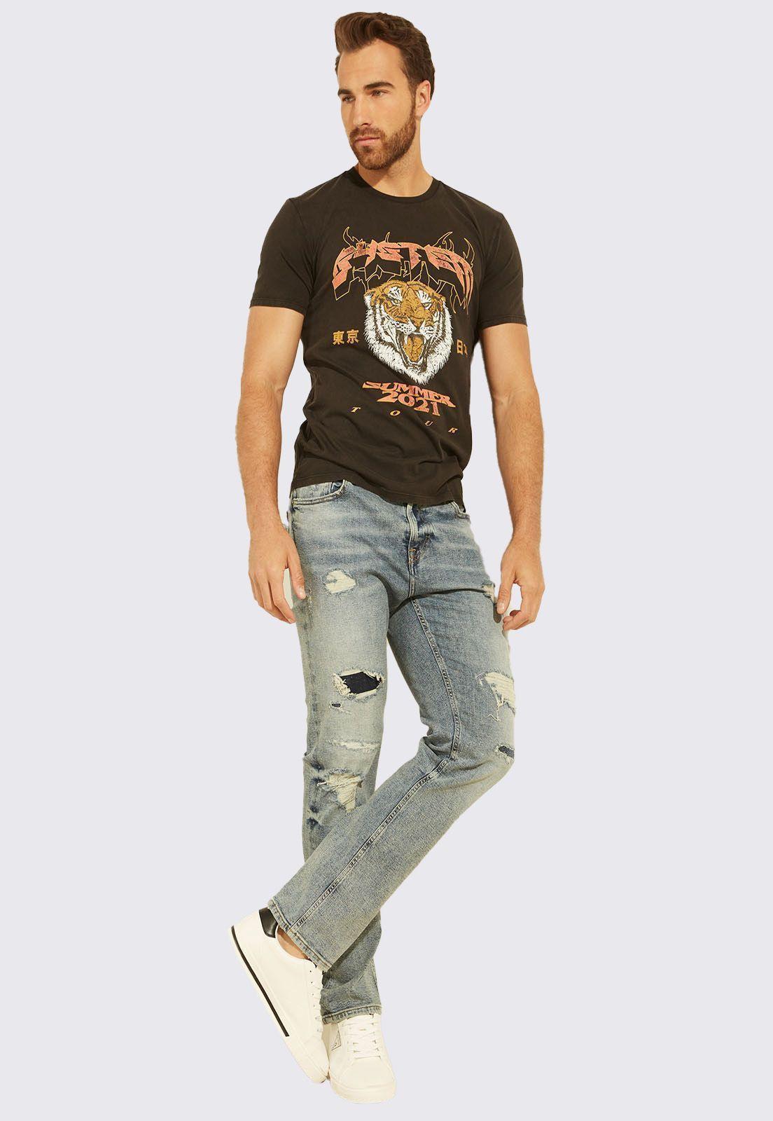 Polera Guess Ss System Tour Tee-2