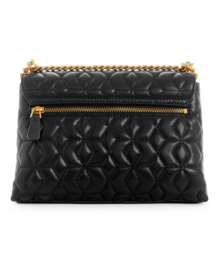 Cartera Guess Elenia Convertible Xbody Flap Bla Negro-2