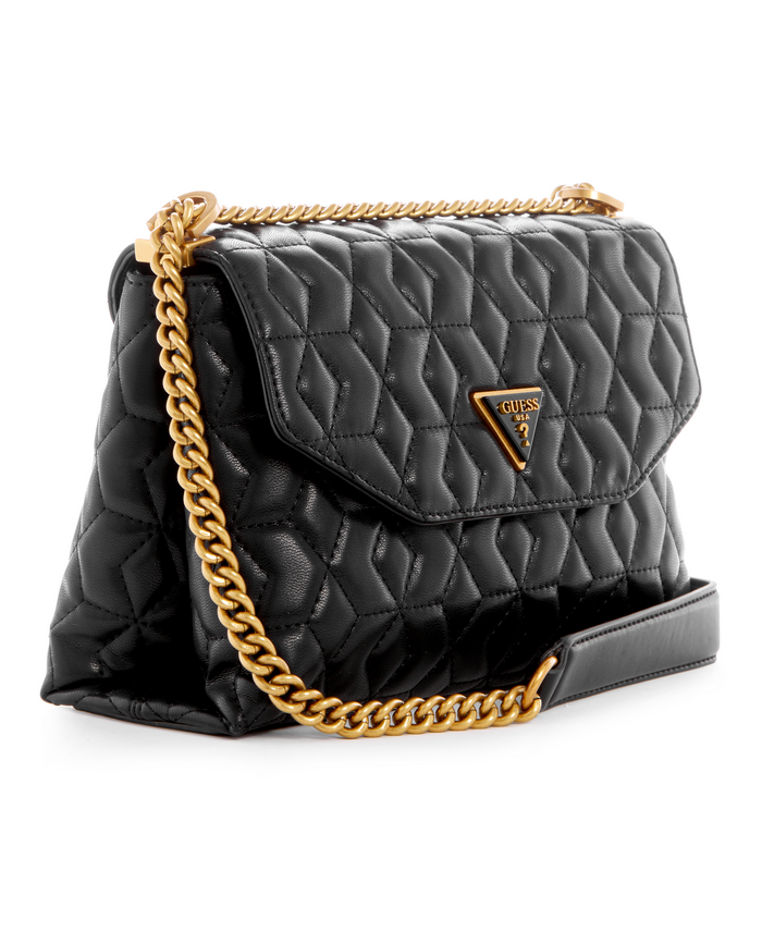 Cartera Guess Elenia Convertible Xbody Flap Bla Negro-1