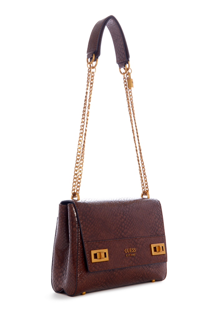 Cartera Katey Flap Shoulder Bag Cho Café Guess-1