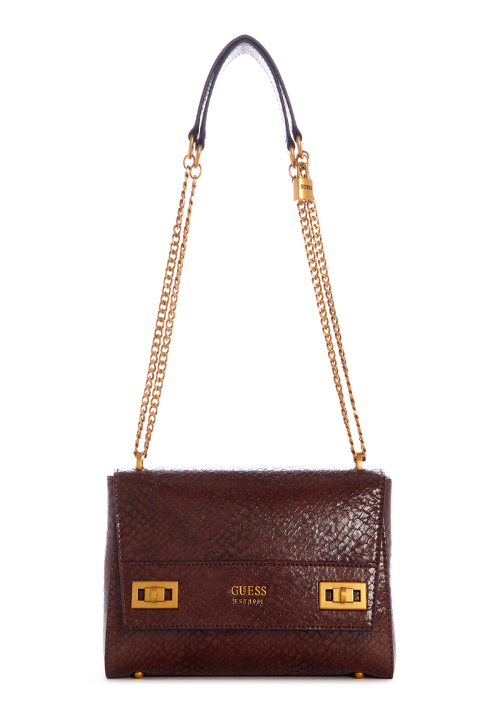 Cartera Katey Flap Shoulder Bag Cho Café Guess-0