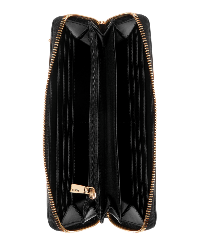 Billetera Guess Eco Brenton Slg Lrg Zip Around Clo Carbón-2