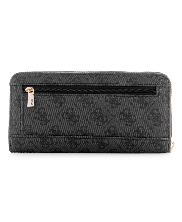 Billetera Guess Eco Brenton Slg Lrg Zip Around Clo Carbón-1