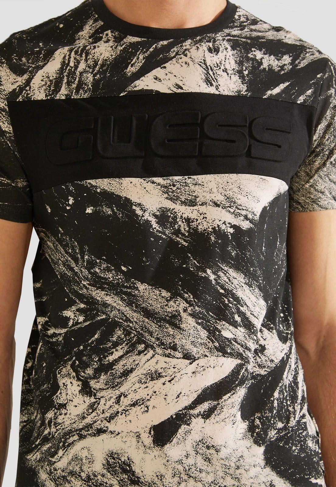 Polera Ss Bsc Embossed Logo Guess-2