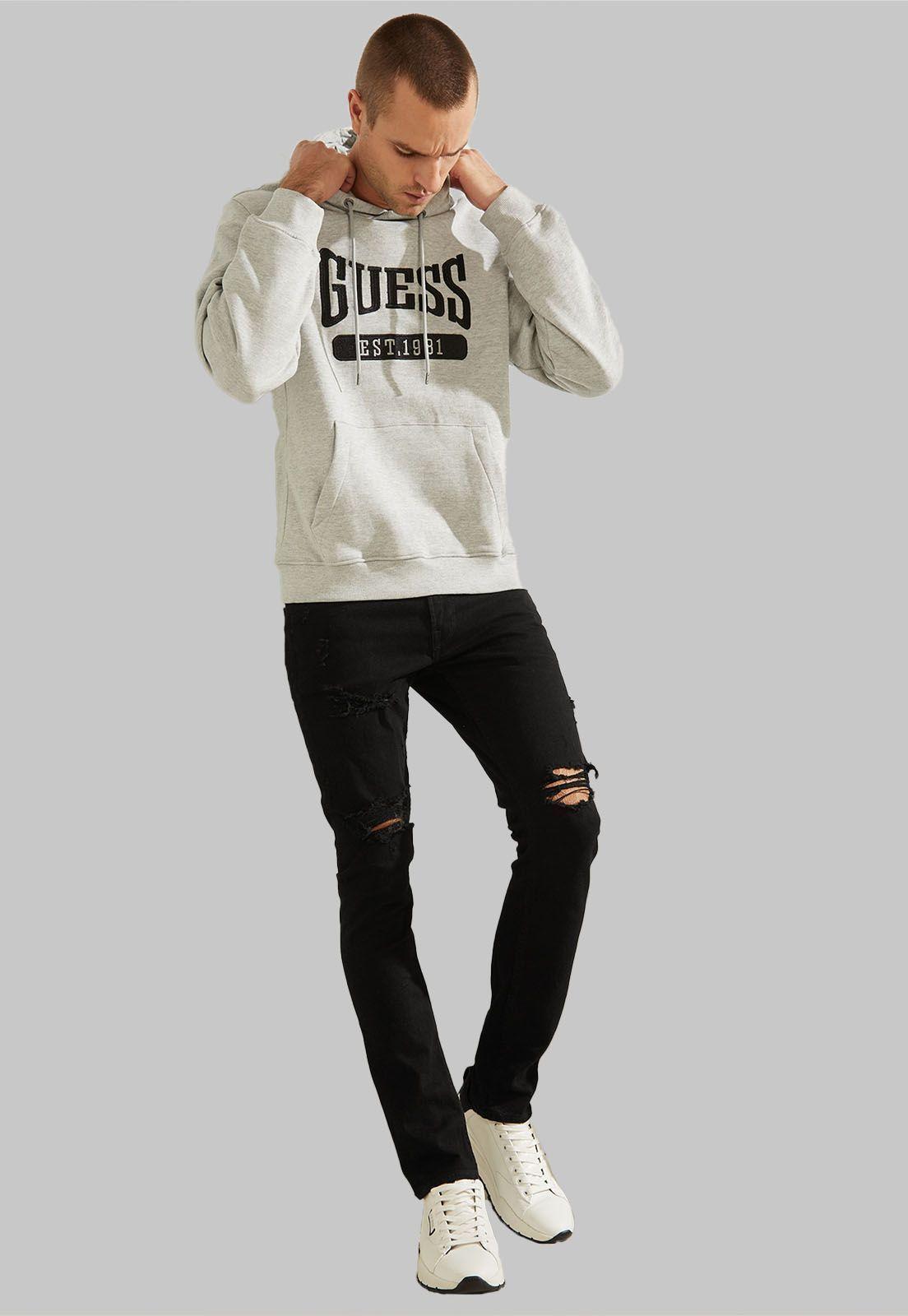 Poleron Orgnc Cotton Gym Hoodie H9C9 Guess-1