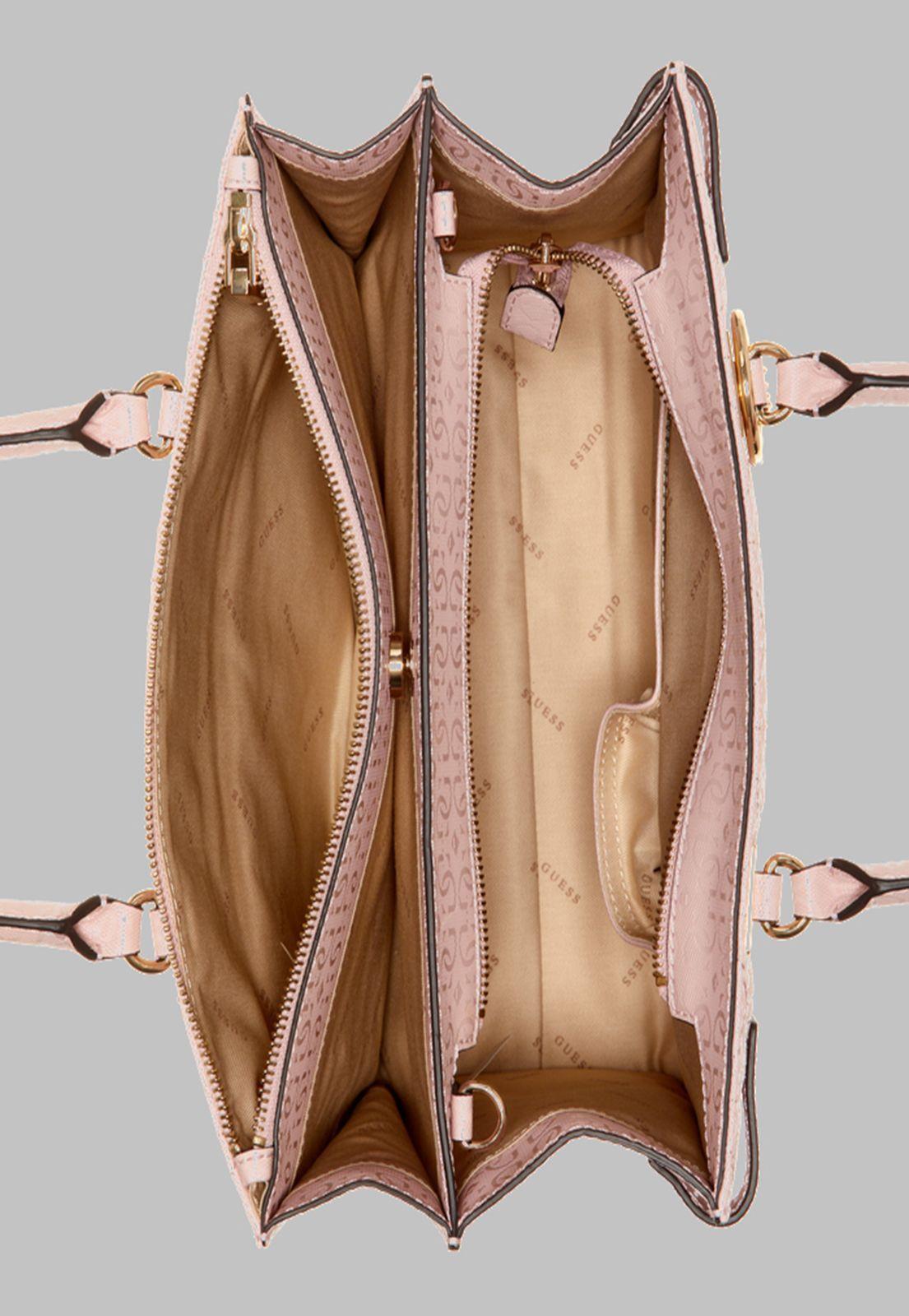 Cartera Guess Malia Society Satchel Sfp Rosado-3