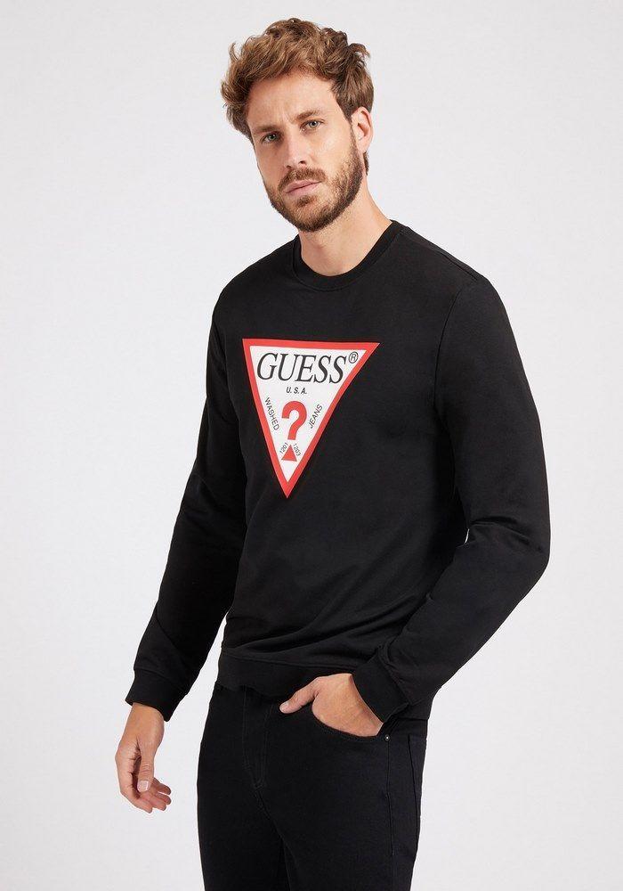Polerón Guess Audley Cn Fleece Jblk Negro-0