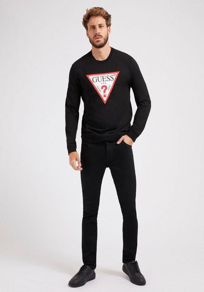 Polerón Guess Audley Cn Fleece Jblk Negro-1
