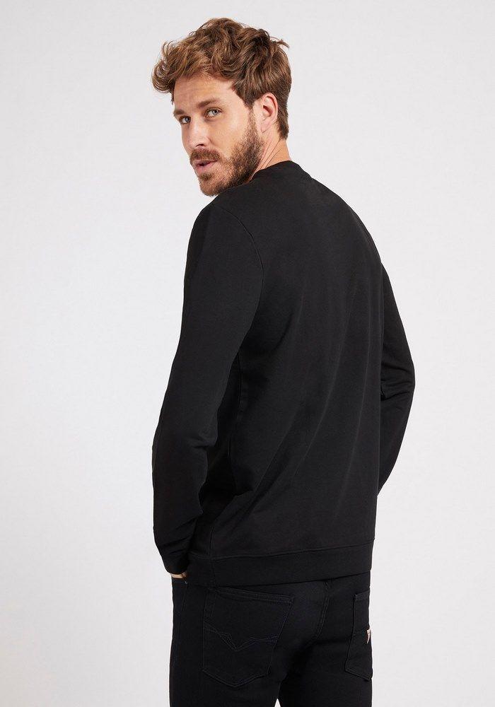 Polerón Guess Audley Cn Fleece Jblk Negro-2