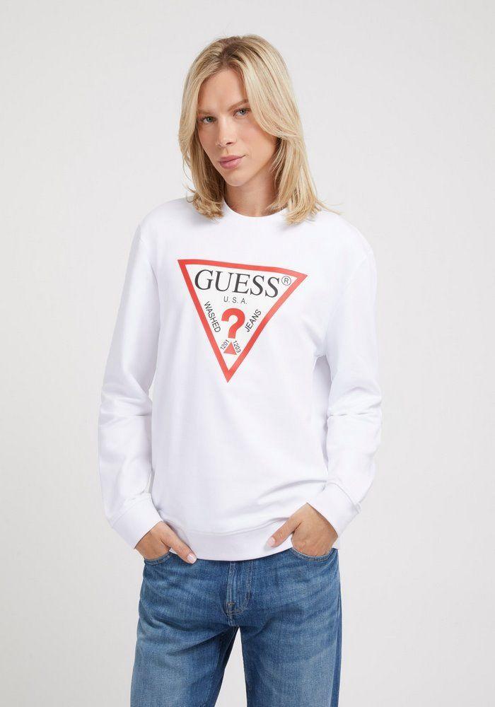 Polerón Guess Audley Cn Fleece G011 Blanco-0