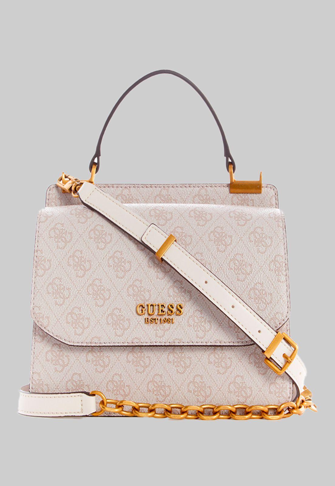 Cartera Kristle Top Handle Flap Dvl Blanco Guess-0