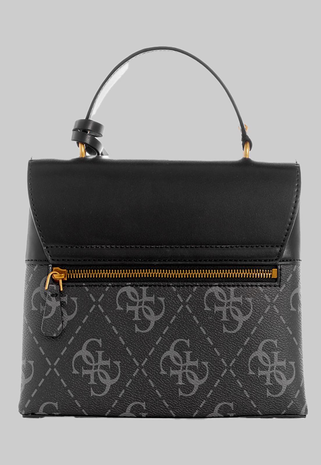 Cartera Guess Berta Top Handle Flap Clo Carbon-2