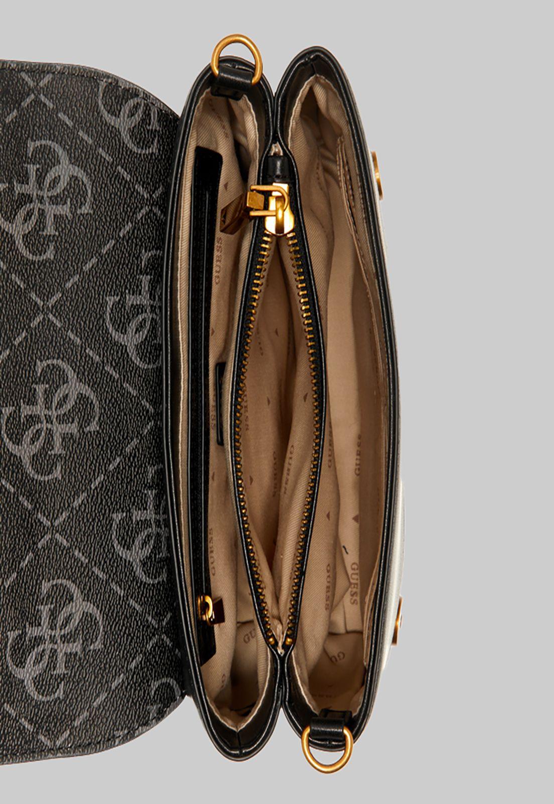 Cartera Guess Berta Top Handle Flap Clo Carbon-3