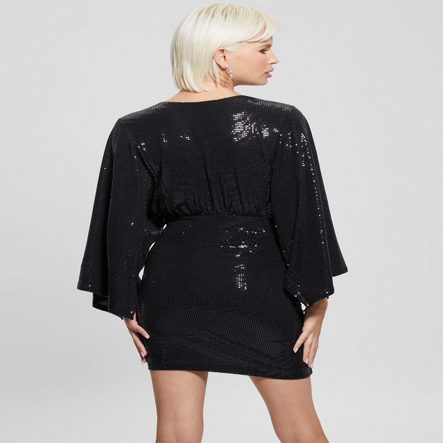 Vestido Guess Ls Reversible Tiana Dress JTMU NEGRO-2