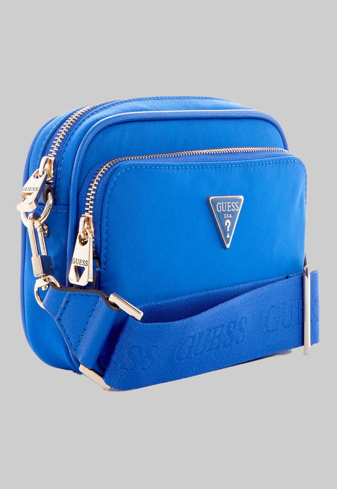 Mini Cartera Guess Eco Gemma Crossbody Camera Blu Azul-1