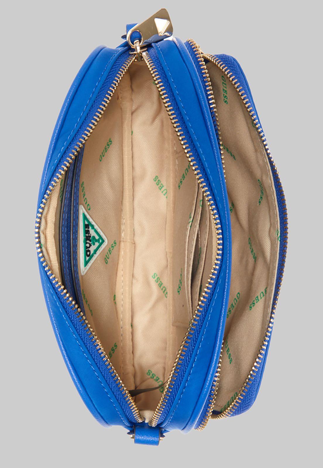 Mini Cartera Guess Eco Gemma Crossbody Camera Blu Azul-3