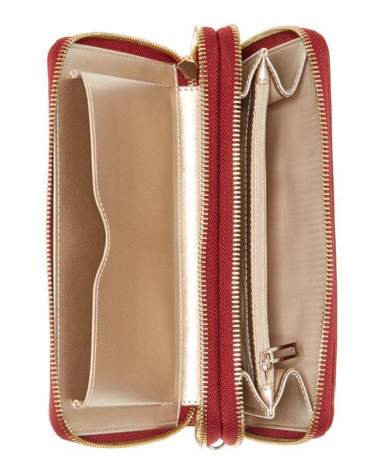 Billetera Guess Naya Slg Double Zip Wristlet Sml Crema Tu-2