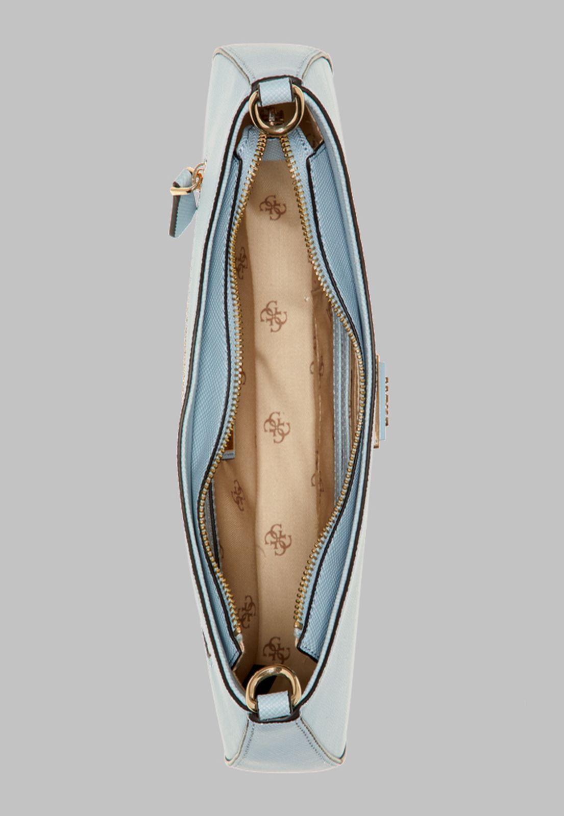 Cartera Guess Alexie Top Zip Shoulder Bag Pod Celeste-3