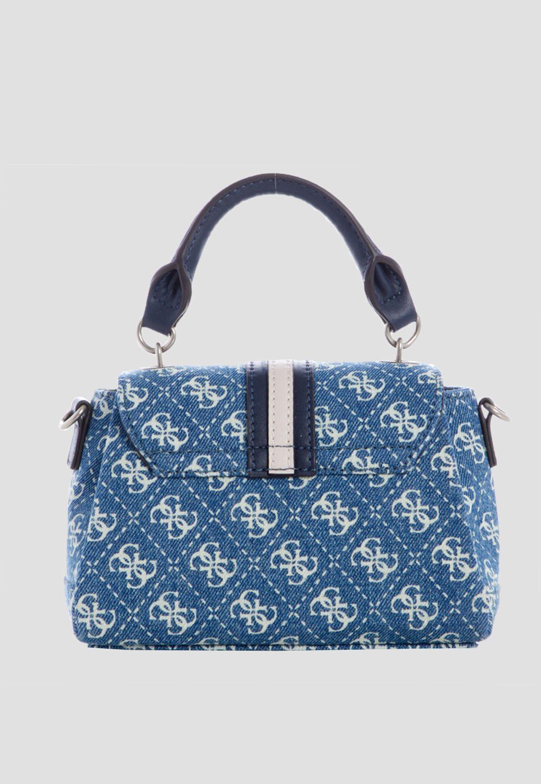 Mini Cartera Kasinta Top Handle Flap Denim Guess-2