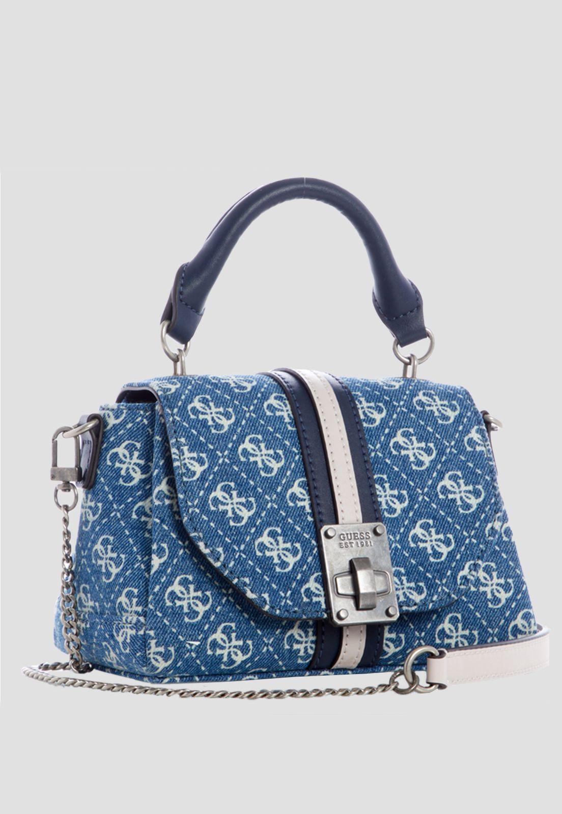 Mini Cartera Kasinta Top Handle Flap Denim Guess-1