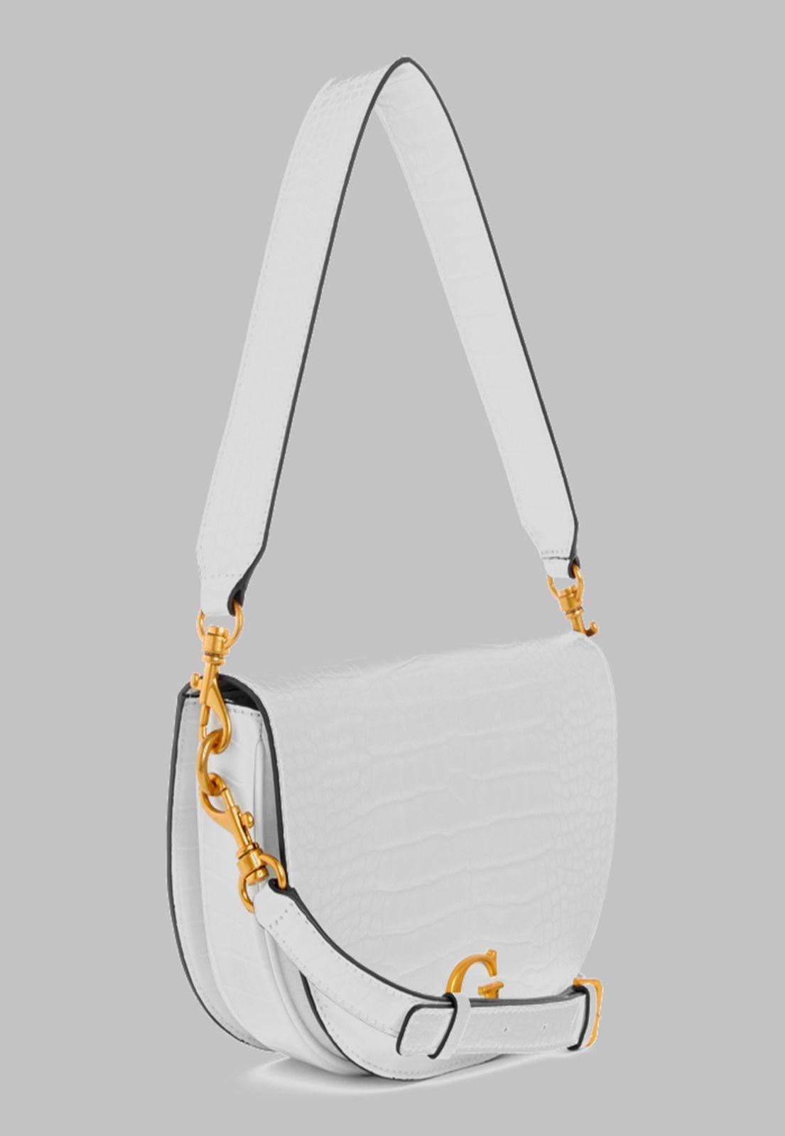 Cartera Guess Danna Saddle Bag Whi Blanco-1