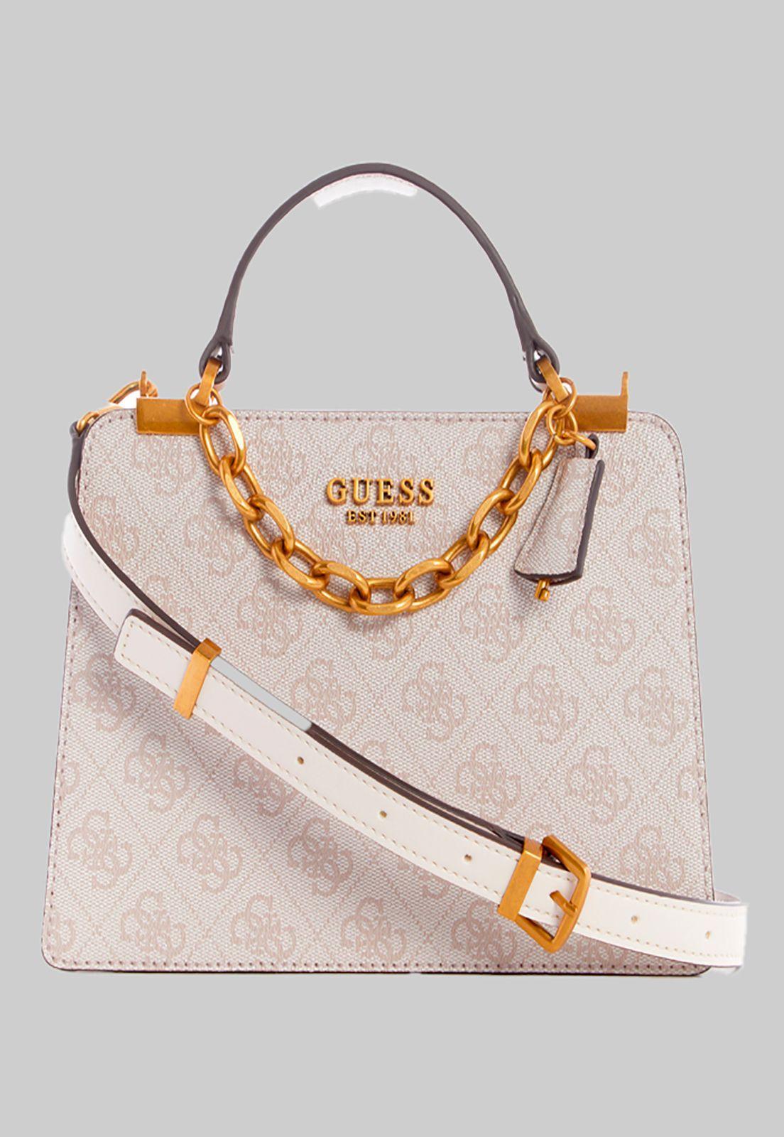 Mini Cartera Kristle Mini Satchel Dvl Blanco Guess-0