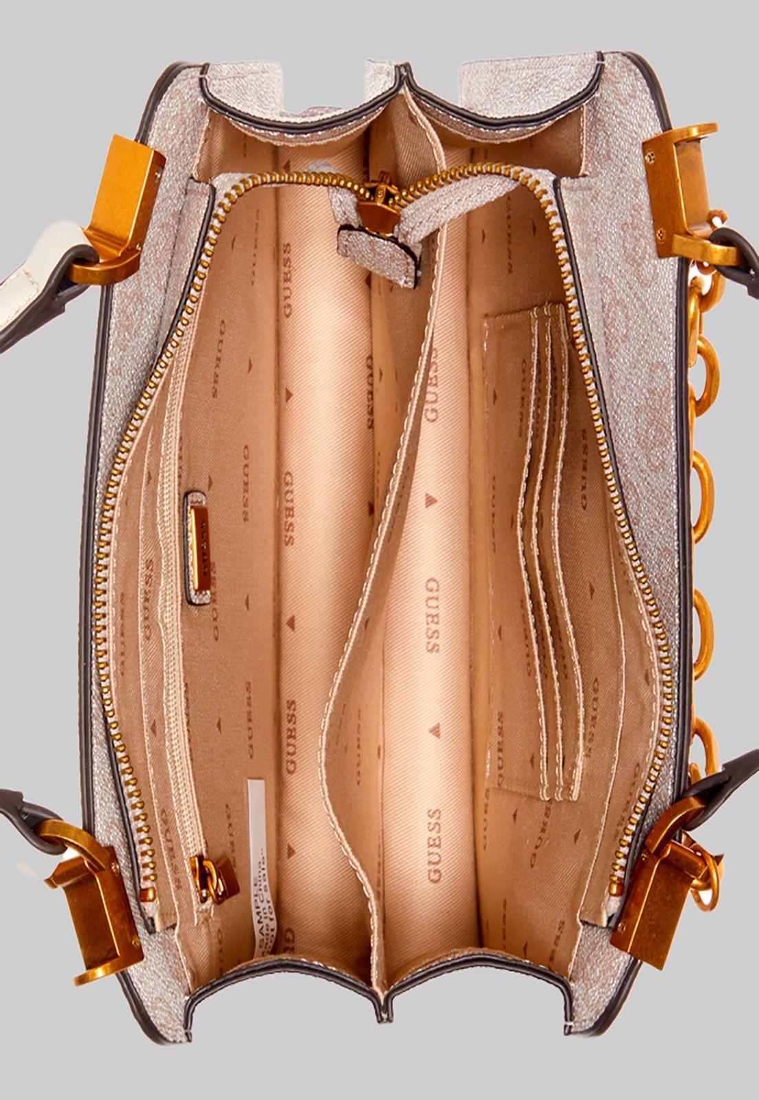 Mini Cartera Kristle Mini Satchel Dvl Blanco Guess-3