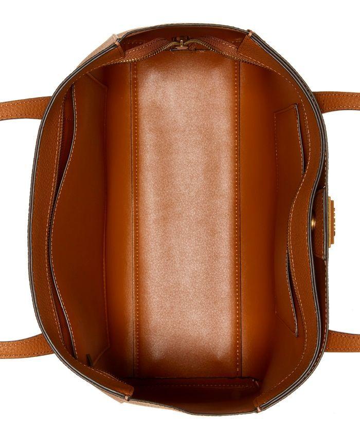 Cartera Downt Turnlock Tote Café Guess-3