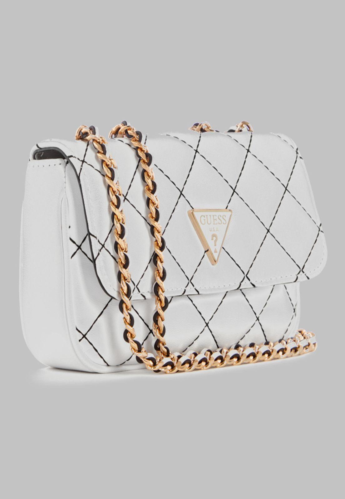 Mini Cartera Guess Cessily Micro Mini Wml Blanco-1