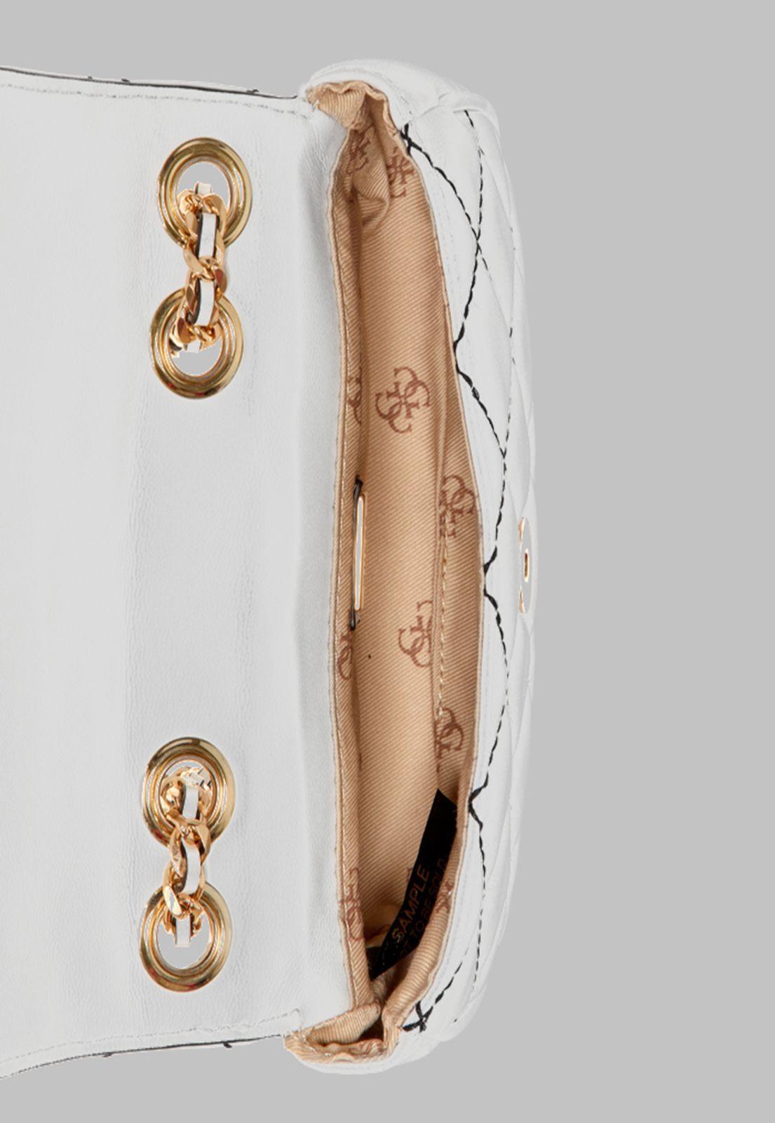 Mini Cartera Guess Cessily Micro Mini Wml Blanco-3