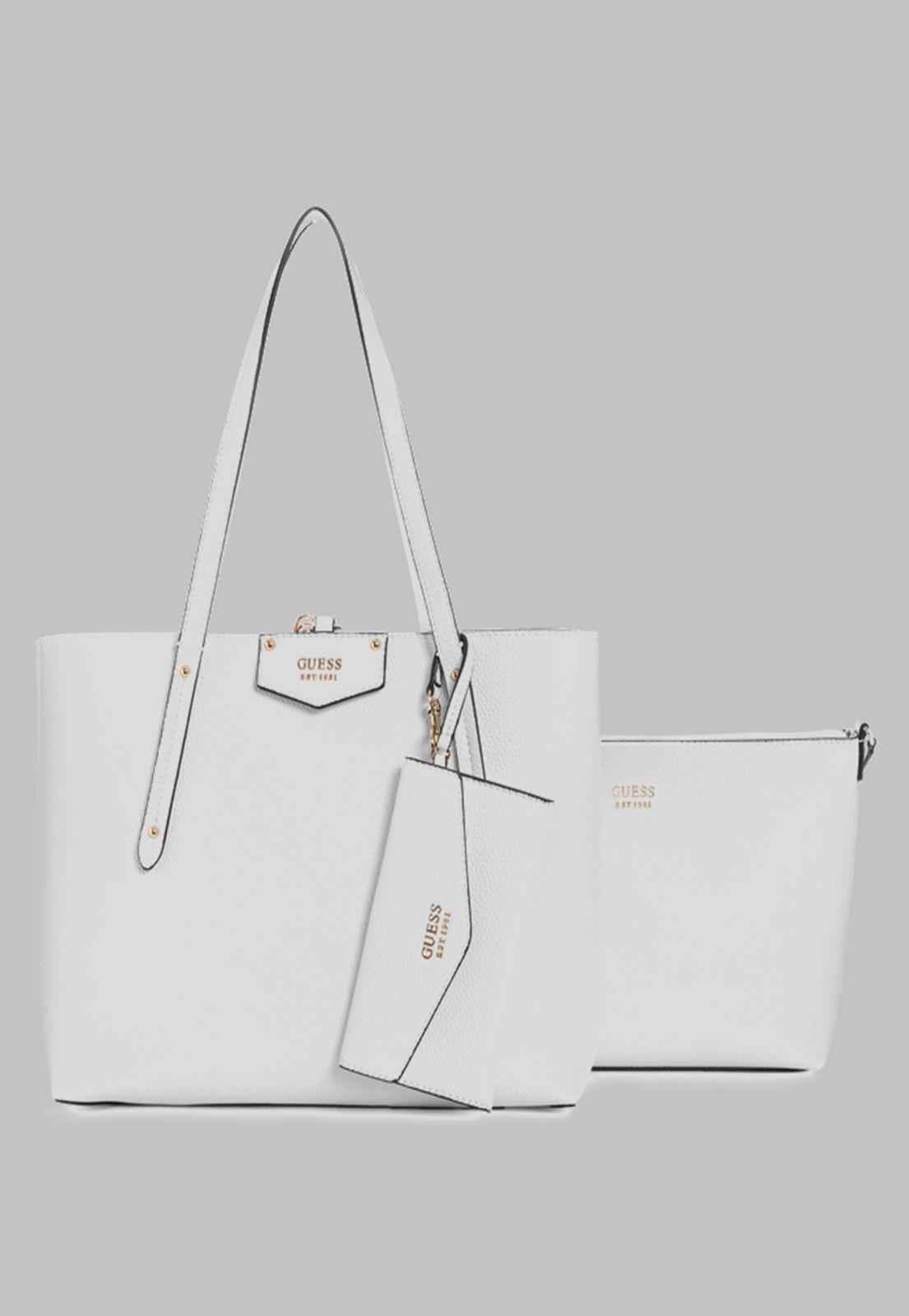 Cartera Guess Eco Brenton Tote Whi Blanco-0