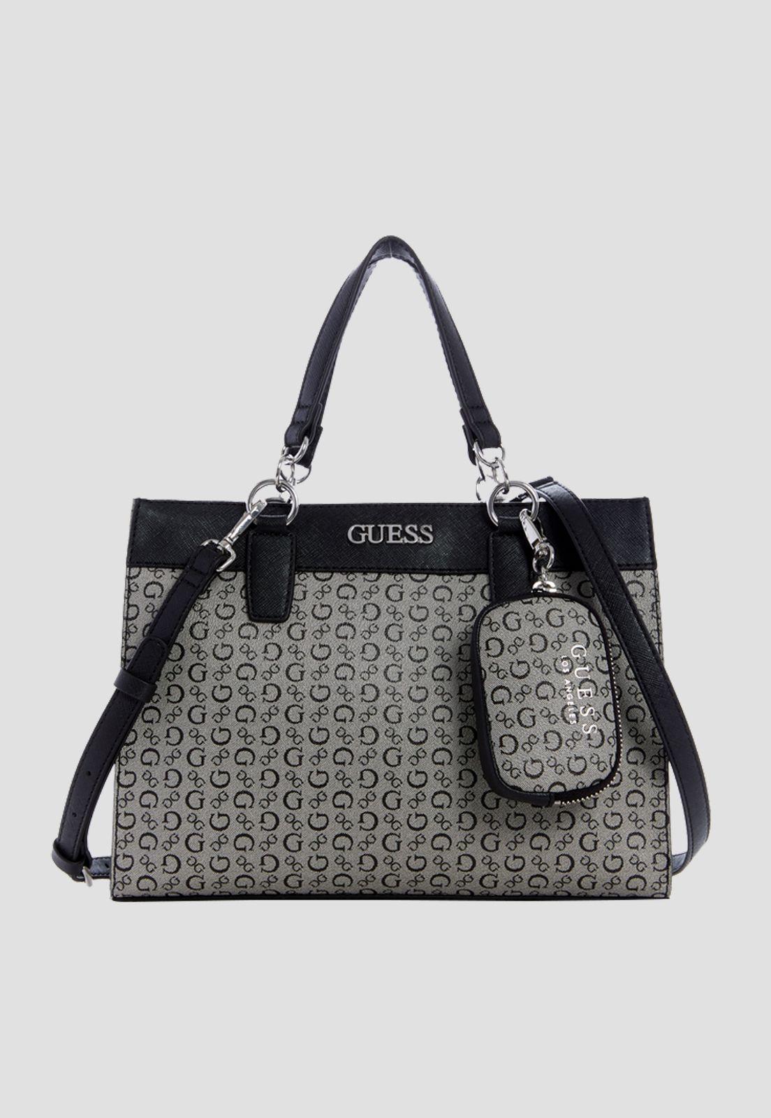 Cartera Collinsville Satchel Bla Negro Guess-0