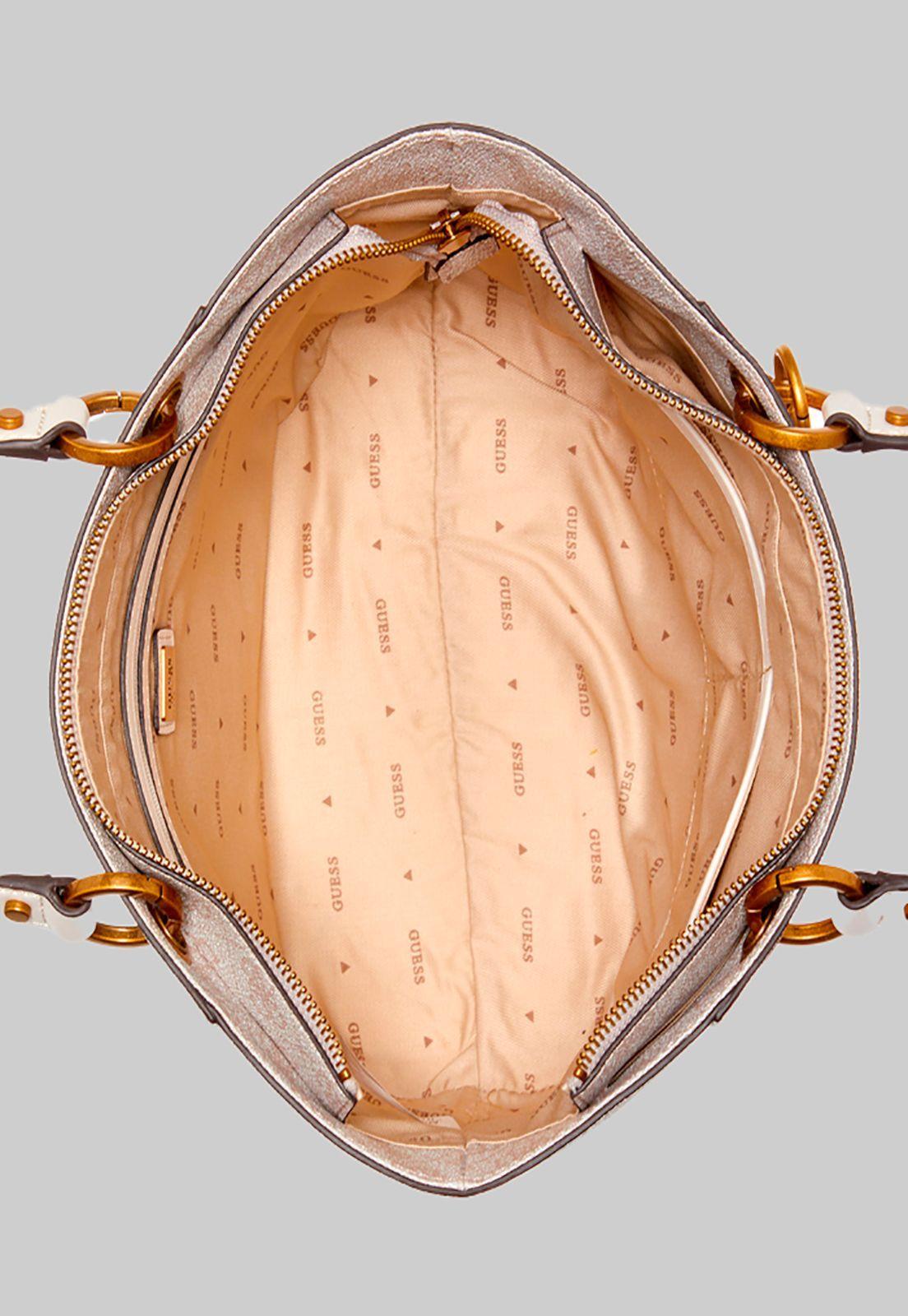 Cartera Noelle Small Elite Tote Dvl Blanco Guess-2