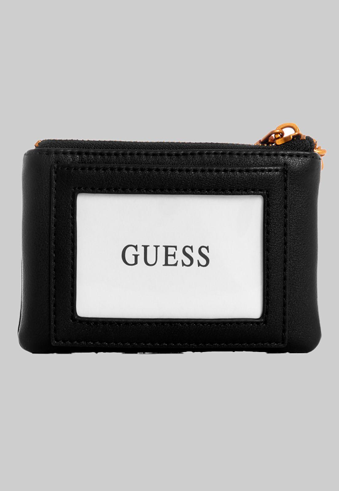 Billetera Triana Slg Zip Pouch Bla Negro Guess-1
