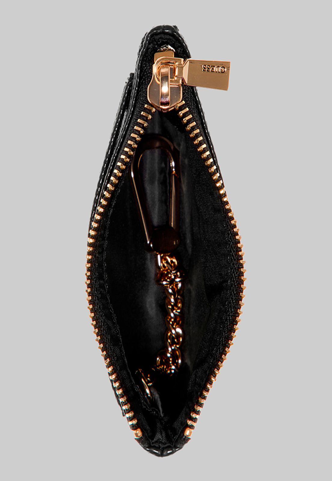 Billetera Triana Slg Zip Pouch Bla Negro Guess-2