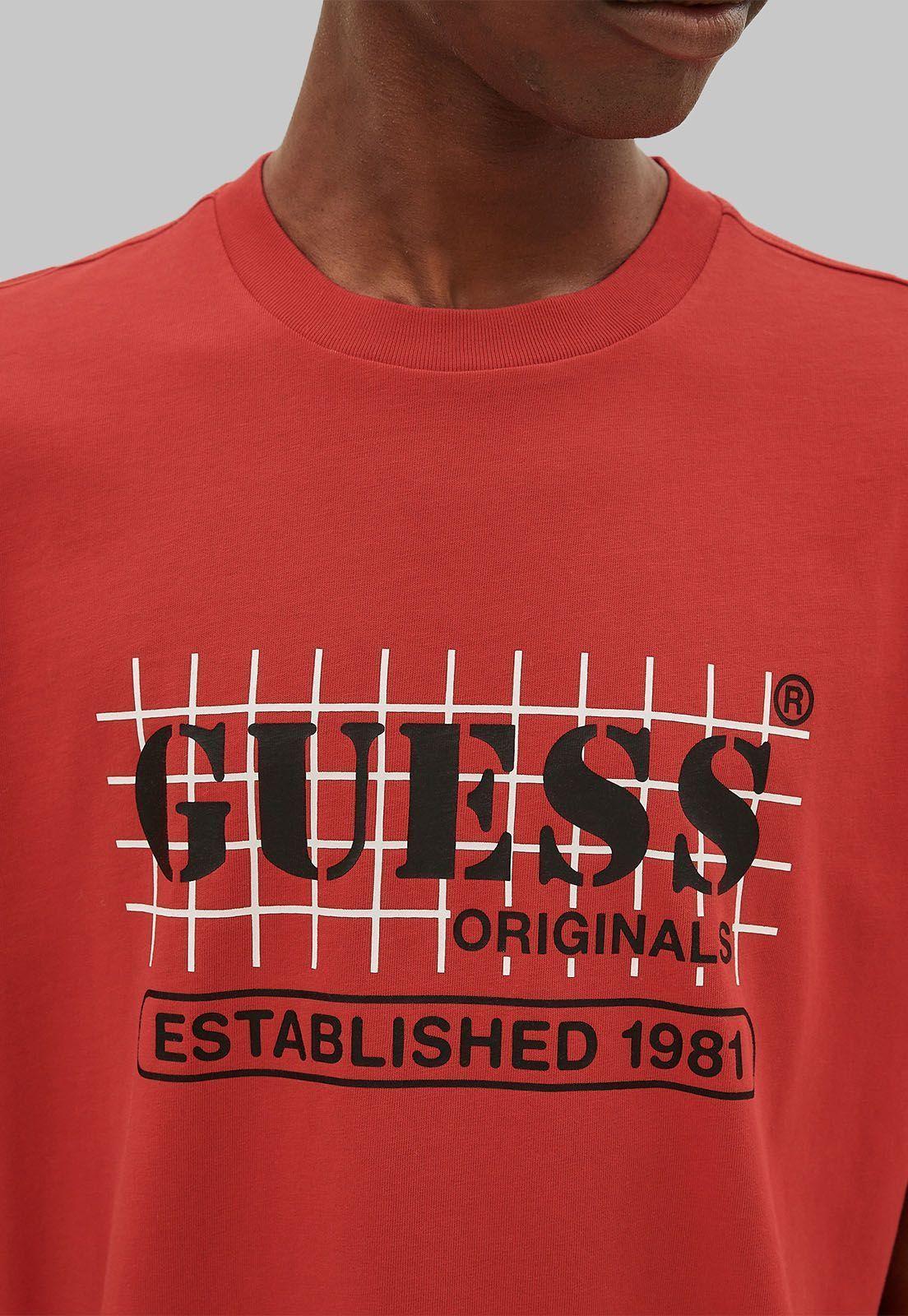 Polera Go Ss Grid Logo Tee G592 Guess-2