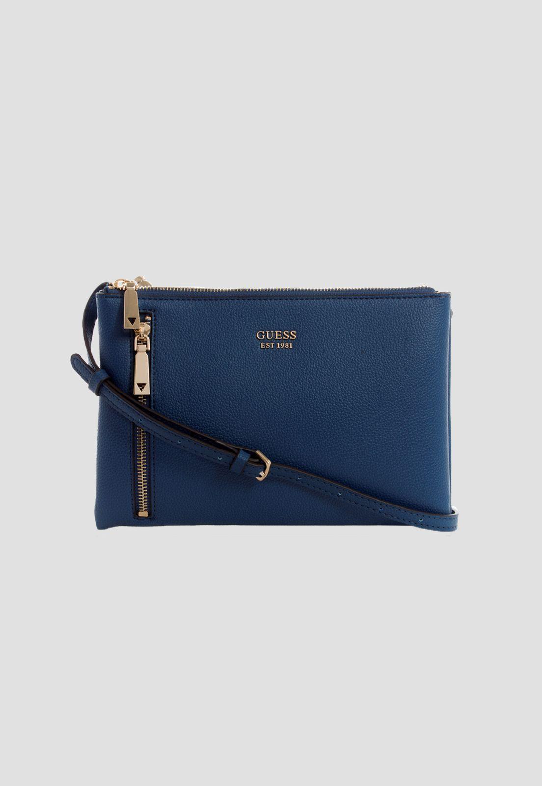 Cartera Naya Double Zip Crossbody Dpo Azul Guess-0