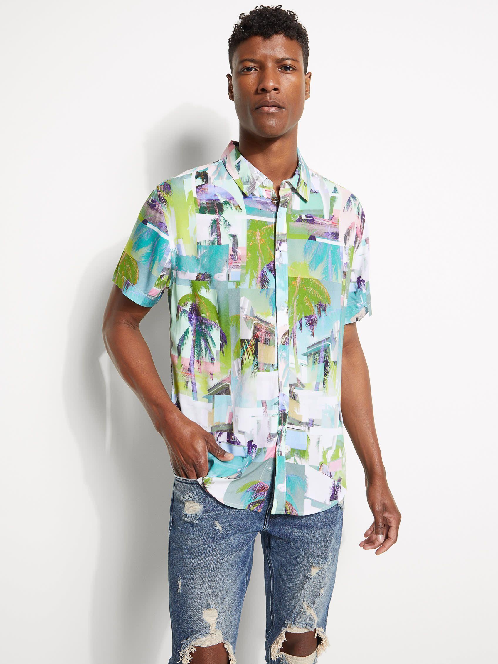 Camisa Guess Ss Eco Rayon La Montage-0