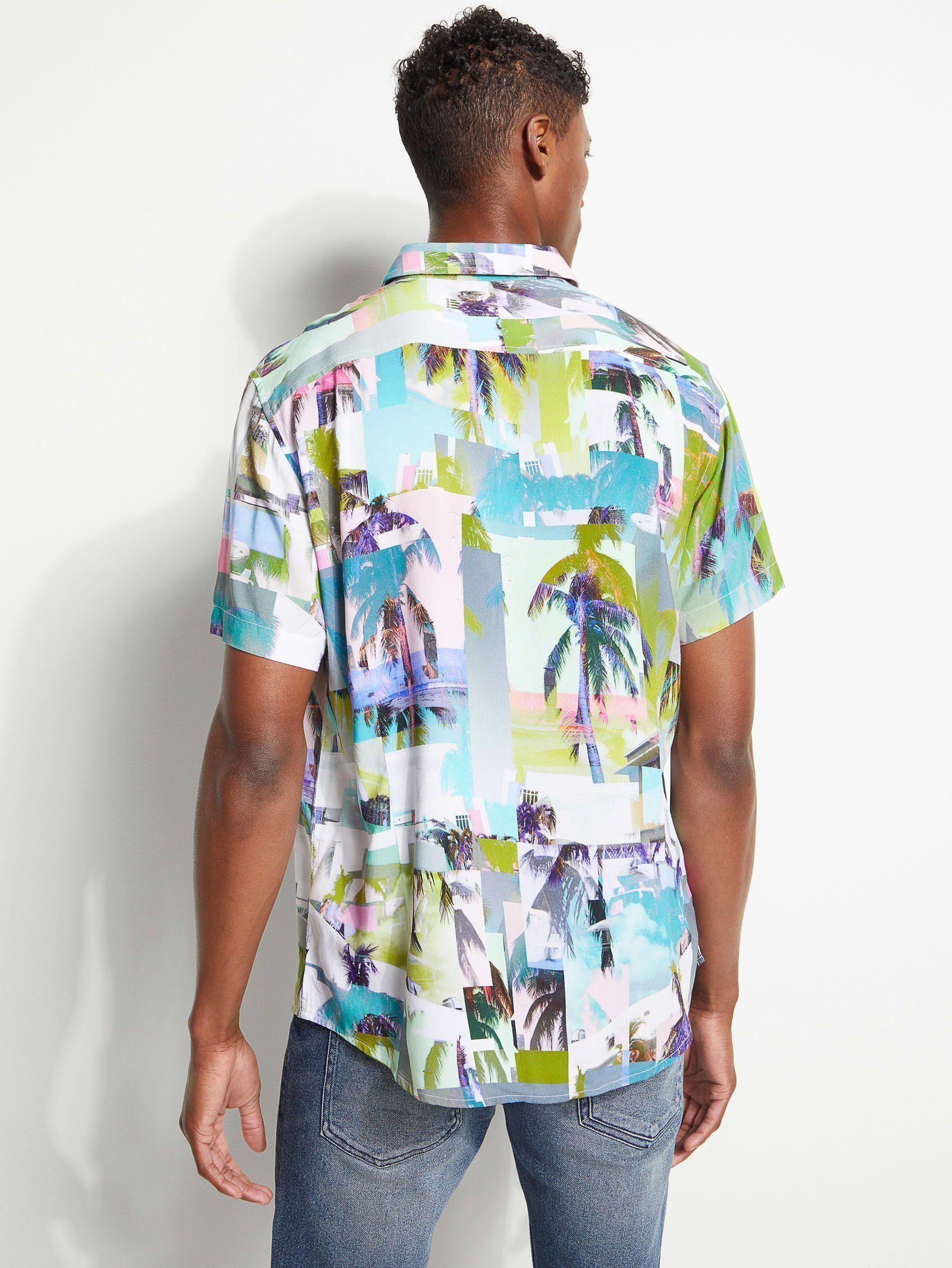 Camisa Guess Ss Eco Rayon La Montage-3